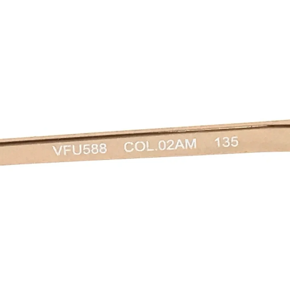 Furla Eyeglasses Frames VFU588 COL.02AM Pink Gold Butterfly Wire Rim 53-16-135